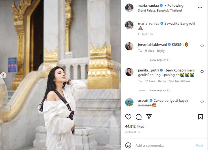 Maria Vania Pilih Cara Beda Saat Pamerkan Hasil AI Avatar Super Menawan