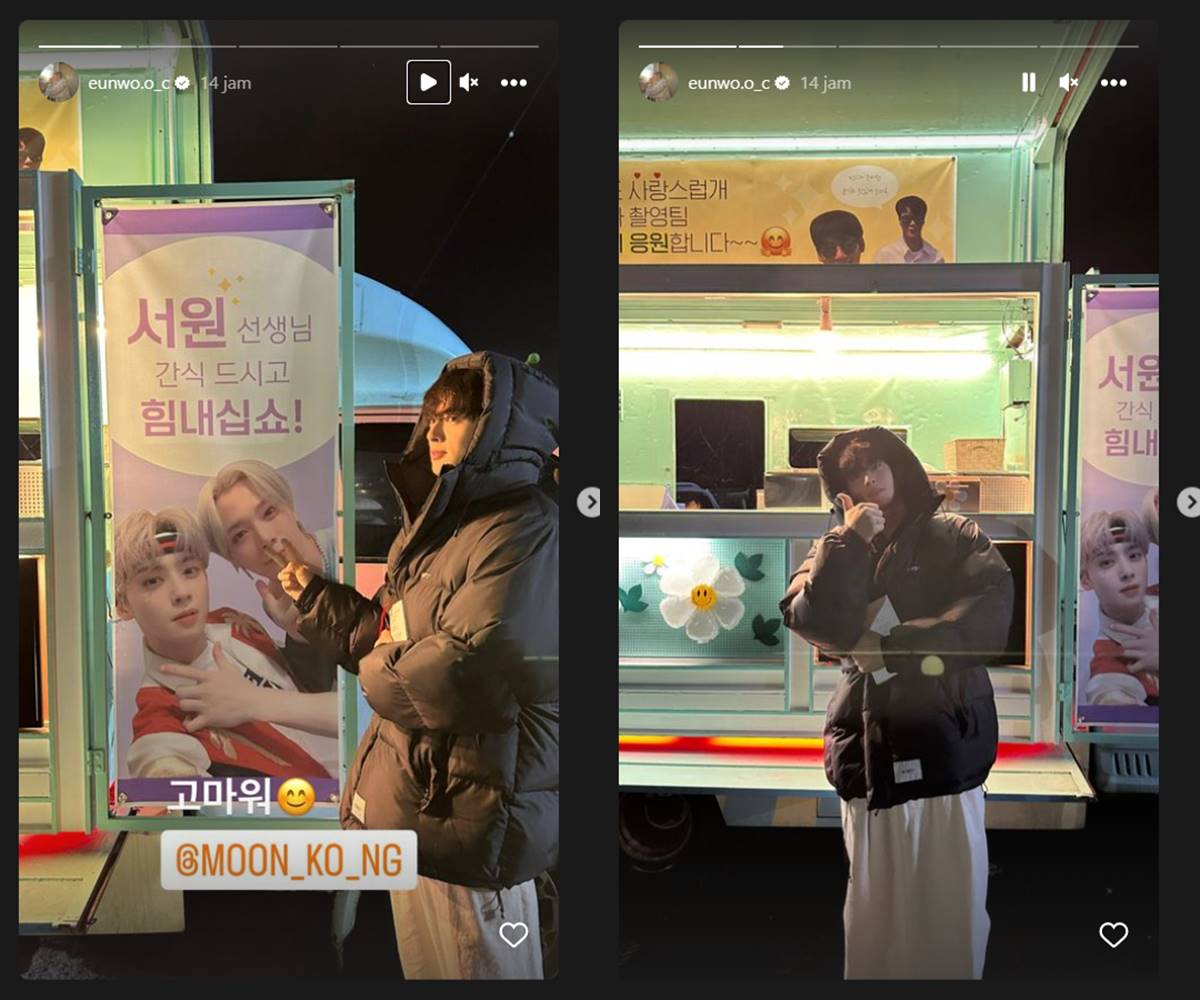 Cha Eun Woo ASTRO memamerkan food truck dari Moonbin