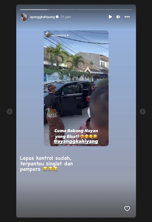 Kahiyang Pasrah Lihat Al Nahyan Cuma Pakai Singlet dan Pampers Viral