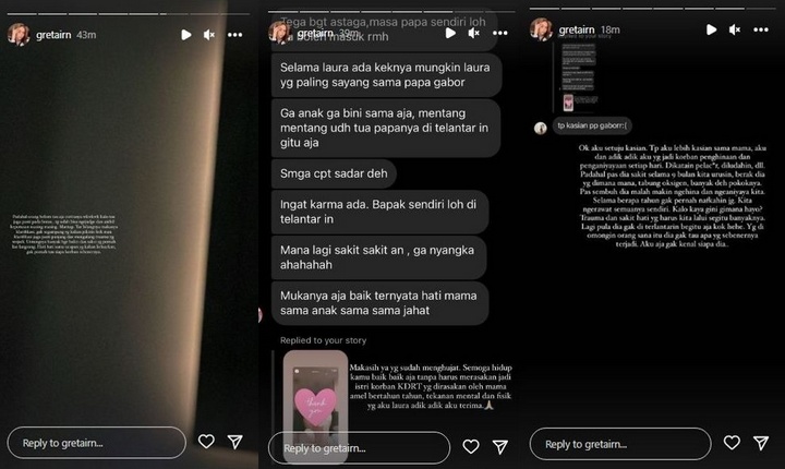 Klarifikasi Greta Irene Kakak Laura Anna