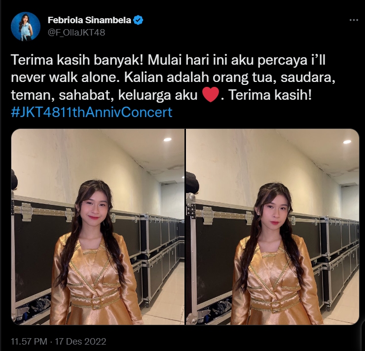 Masih Berduka, Olla Trending usai Muncul di Konser JKT48