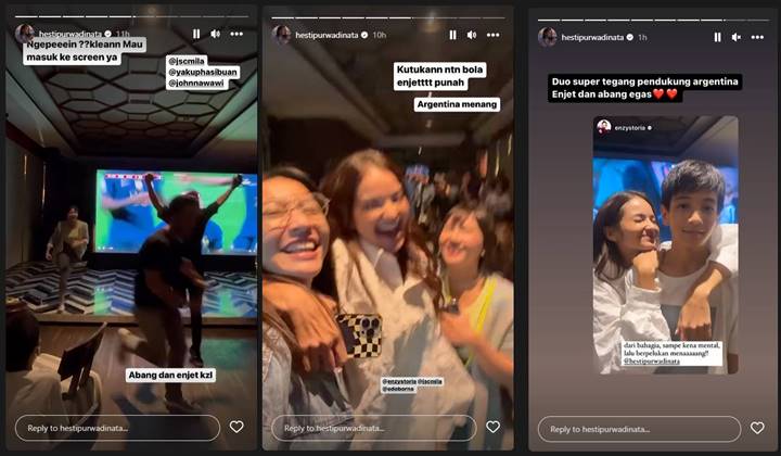 Dapat Momen Beda dari Biasa, Enzy Storia Loncat Heboh Usai Argentina Juara Piala Dunia 2022