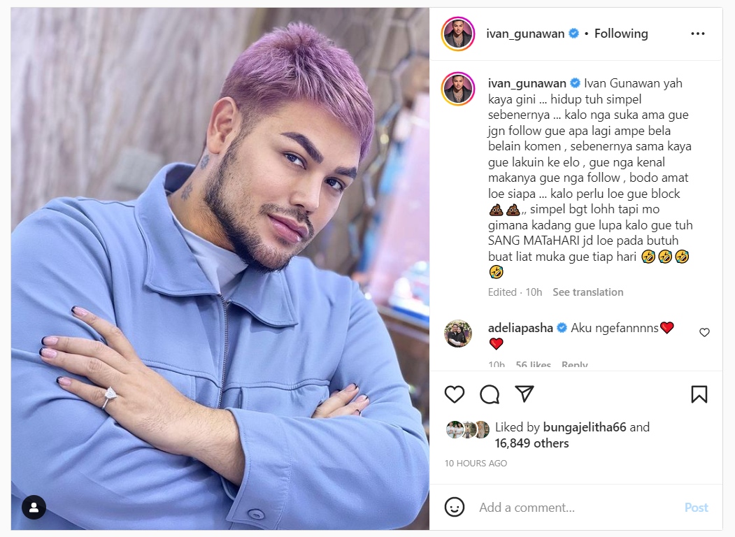 Ivan Gunawan Sebut Diri Sendiri \'Sang Matahari\', Tuai Pro dan Kontra