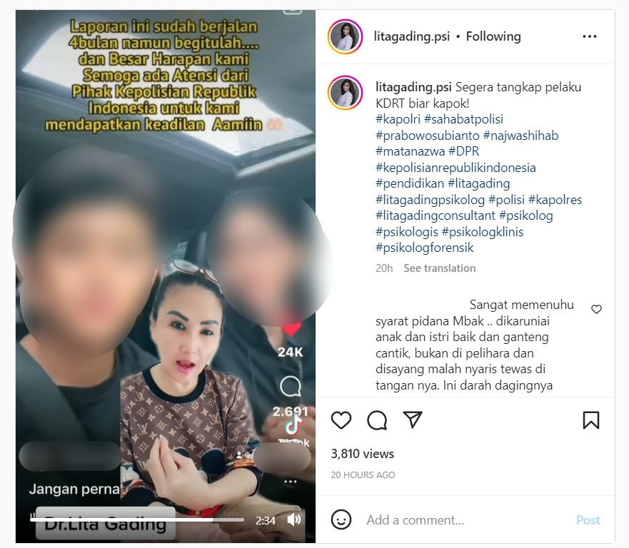 Eks Petinggi OVO Diduga Siksa Istri-Anak, Psikolog Lita Gading: Seperti Sinetron
