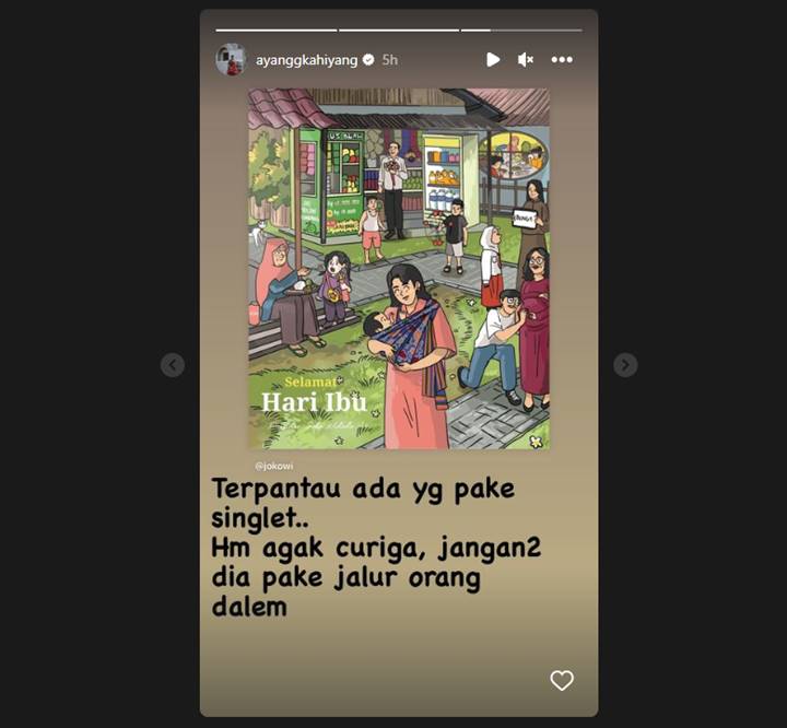 Nahyan Pakai Singlet Mejeng di Poster Hari Ibu, Kocaknya Kahiyang Ayu Ungkap Kecurigaan