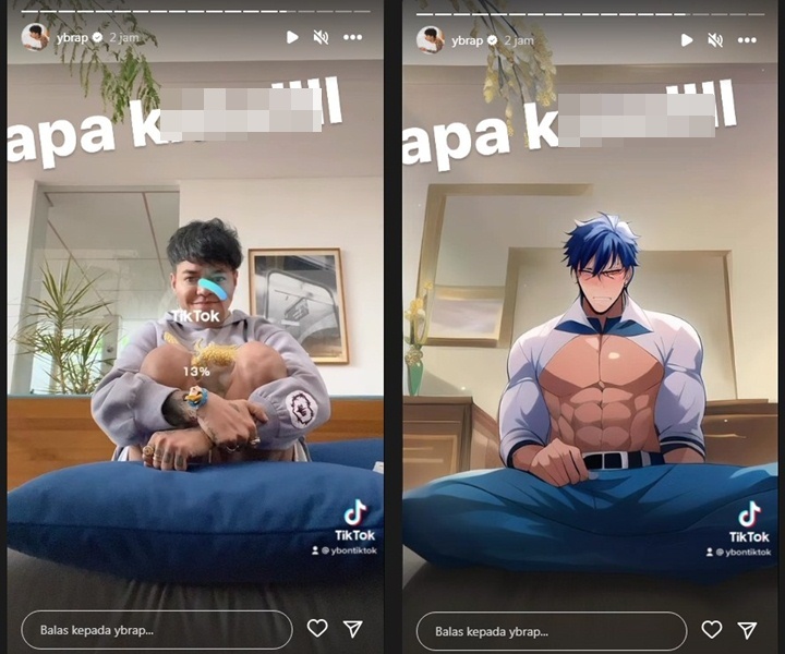 Reza Arap Emosi Bolak-Balik Dikerjain Filter Anime