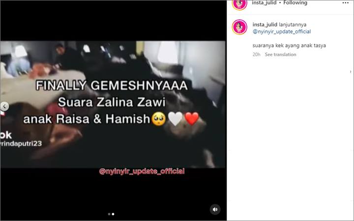 Tak Banyak Diekspos, Suara Putri Raisa Saat Ngobrol dengan Hamish Daud Disebut Mood Banget