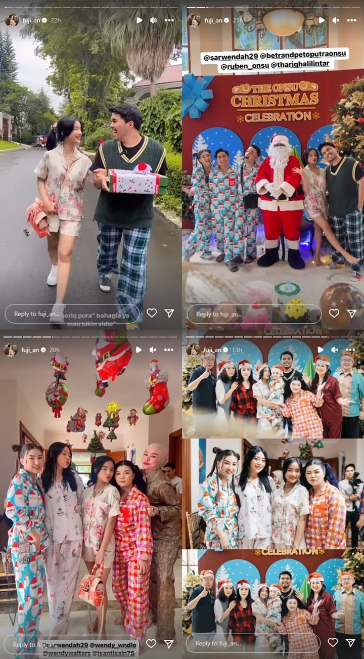 Outfit Fuji An Rayakan Natal Bareng Thariq Halilintar Dikritik Seksi