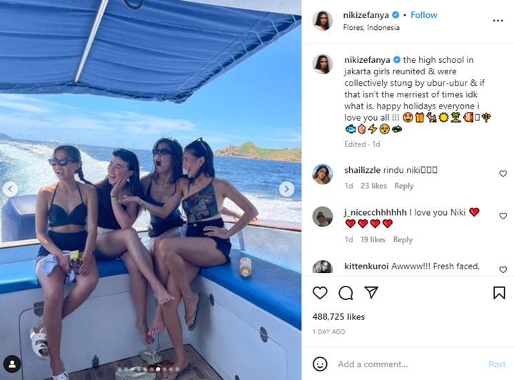 Apes, NIKI Tunjukkan Kondisi Tangan Usai Disengat Ubur-ubur Saat Main di Laut