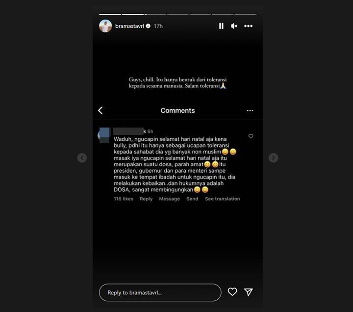 Ucapan Natal Berujung Pro-Kontra, Verrell Bramasta Beri Penjelasan