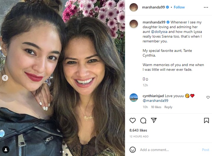 Marshanda Pamer Sosok Tante Kesayangan Super Cantik, Ternyata Model Papan  Atas