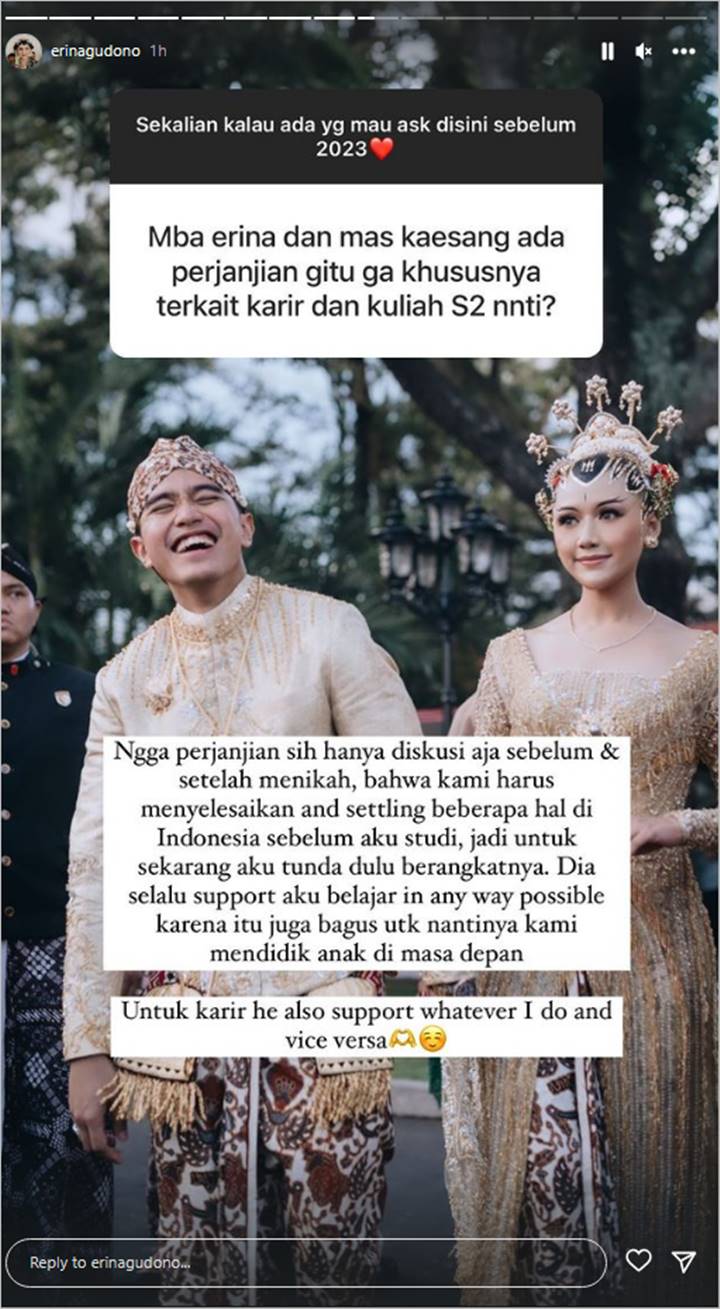 Kaesang dan Erina Gudono Soal karier dan Studi