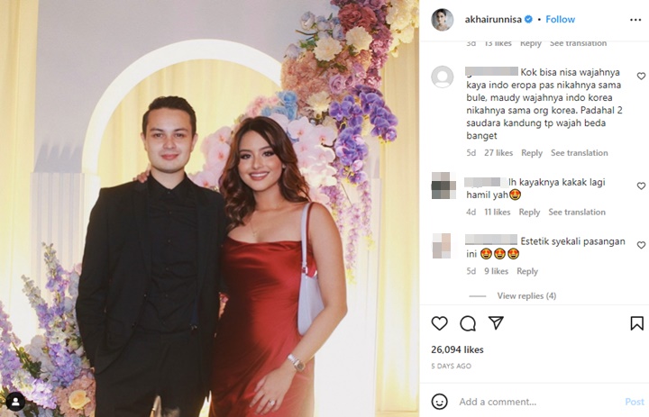 Amanda Adik Maudy Ayunda Disangka Hamil Usai Pajang Foto Mesra Bareng Suami