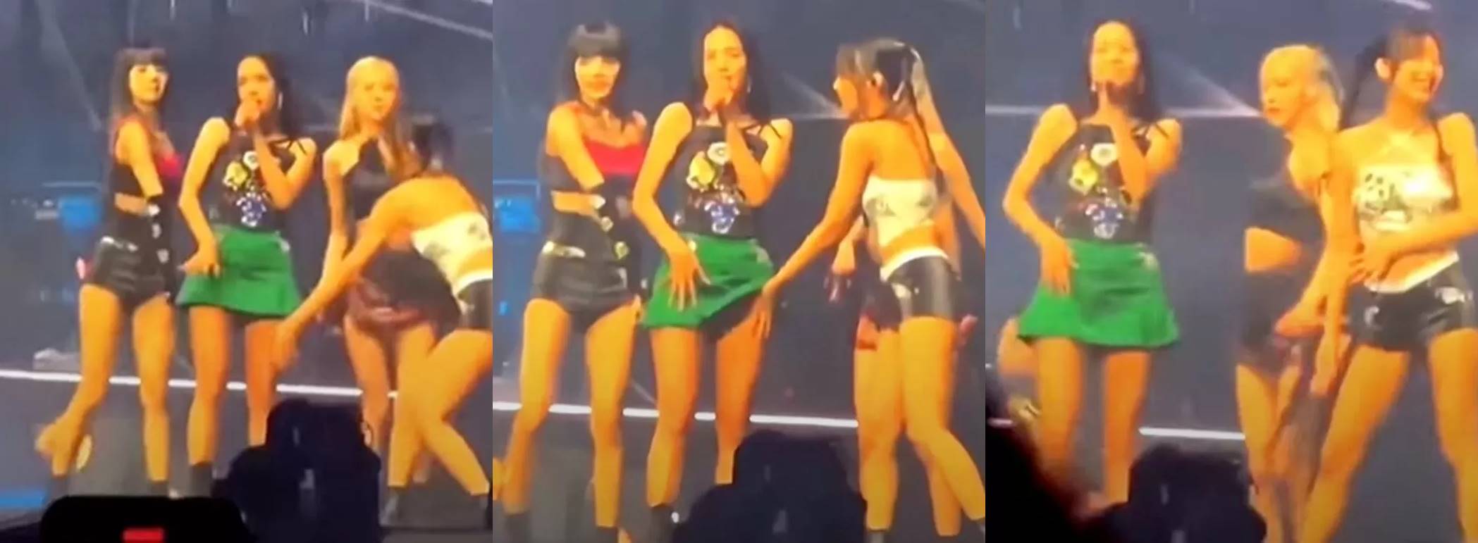 Momen Jennie BLACKPINK menjaili Jisoo dengan menaikkan roknya