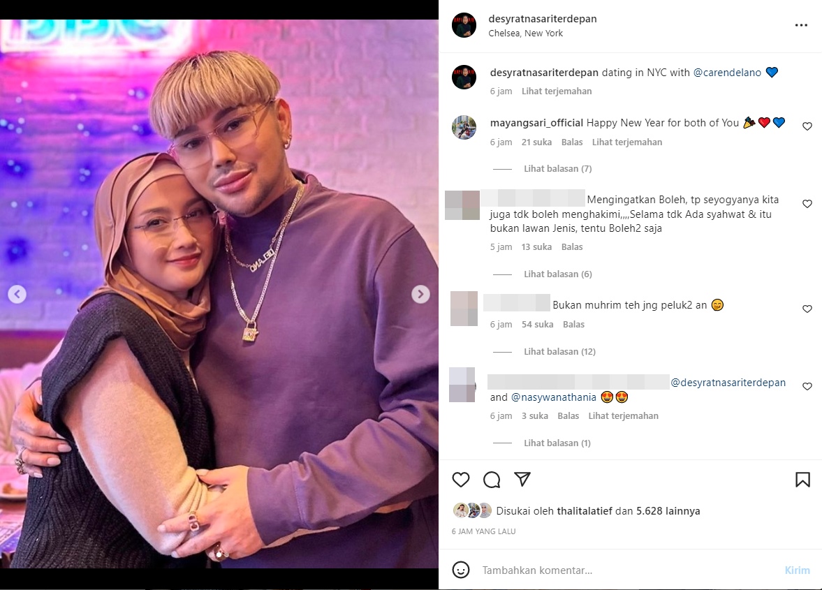 Desy Ratnasari Nempel dengan Sosok Pria di New York Tuai Pro dan Kontra