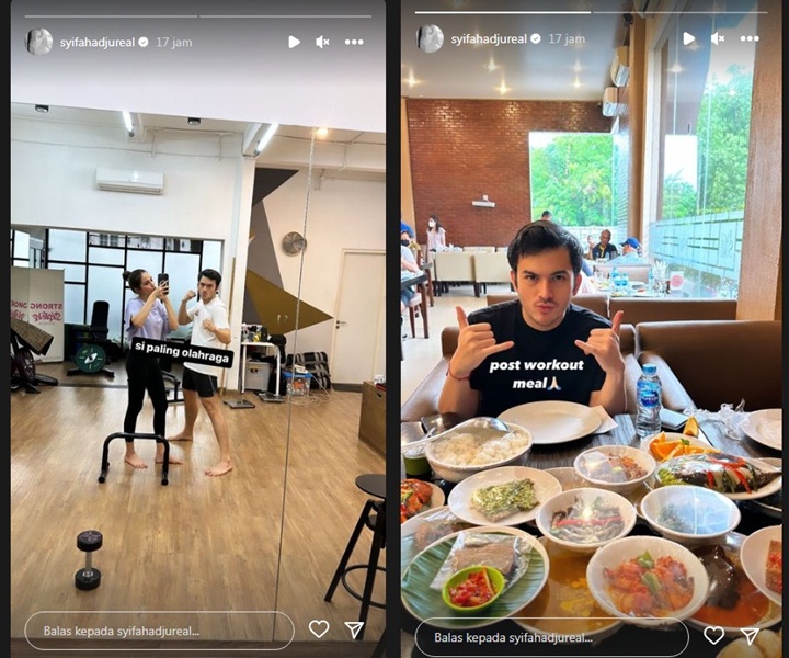 Makanan Rizky Nazar dan Syifa Hadju Setelah Olahraga Bareng Bikin Takjub Makanan Rizky Nazar dan Syifa Hadju Setelah Olahraga Bareng Bikin Takjub