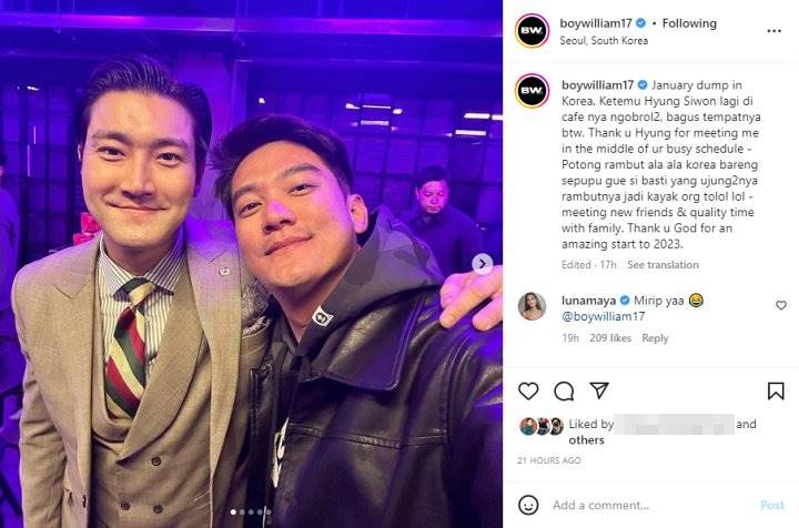 Boy William Hangout Bareng Choi Siwon Di Korea, Nama Rafathar Ikut Terseret