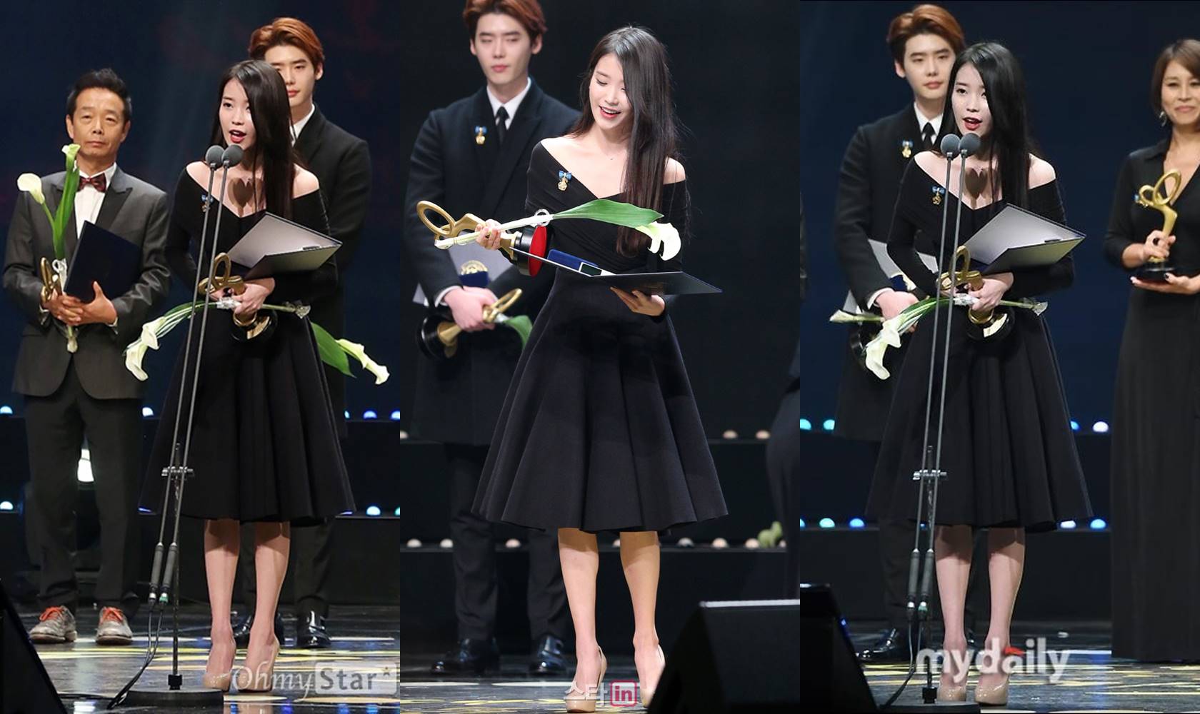 Momen IU dan Lee Jong Suk di Korean Popular Culture and Arts Awards 2015