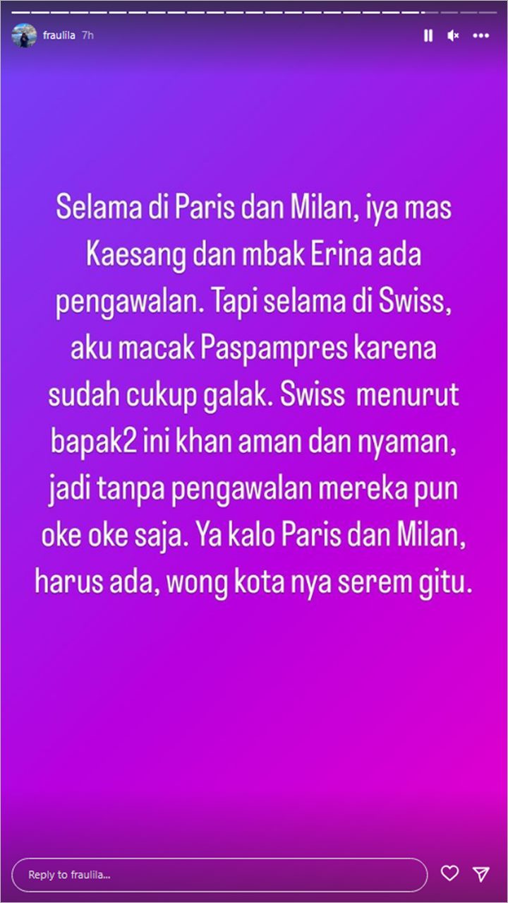 Keterangan Tour Guide Kaesang dan Erina di Swiss