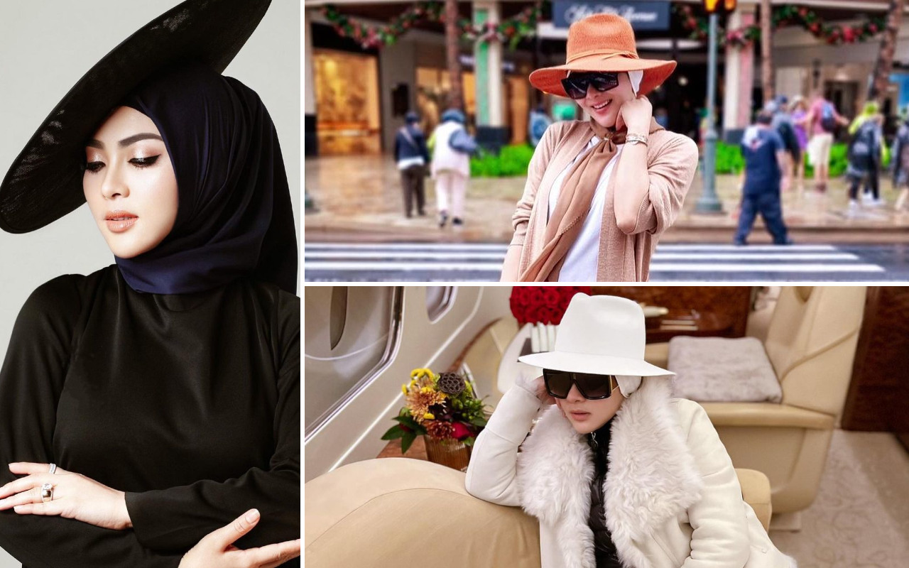 10 Gaya Flawless Syahrini Kenakan Topi Bak Hempas Cibiran Style Mirip Pesulap