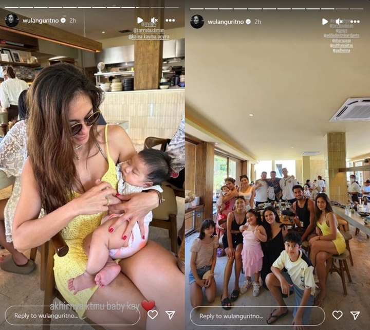 Wulan Guritno Keibuan Saat Momong Bayi Cantik, Ternyata Anak Rekan Artis
