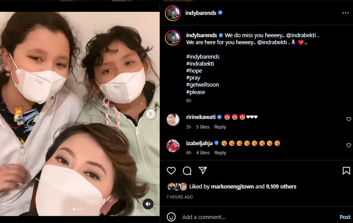 Indy Barends Bersama Anak Indra Bekti
