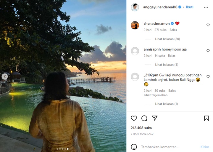Angga Yunanda Digoda Usai Pamer Foto Blur Shenina Cinnamon di Pinggir Kolam