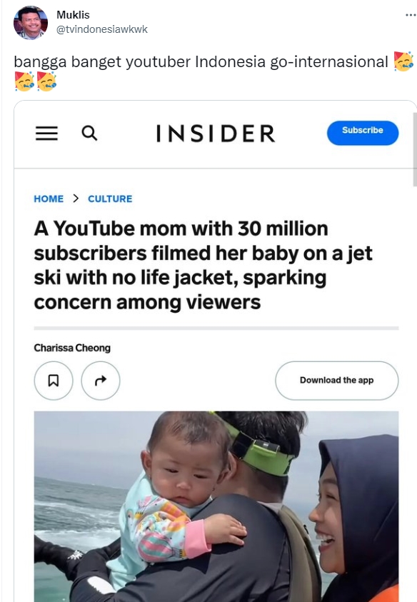 Aksi Ria Ricis Ajak Buah Hati Naik Jetski Disorot Media Asing