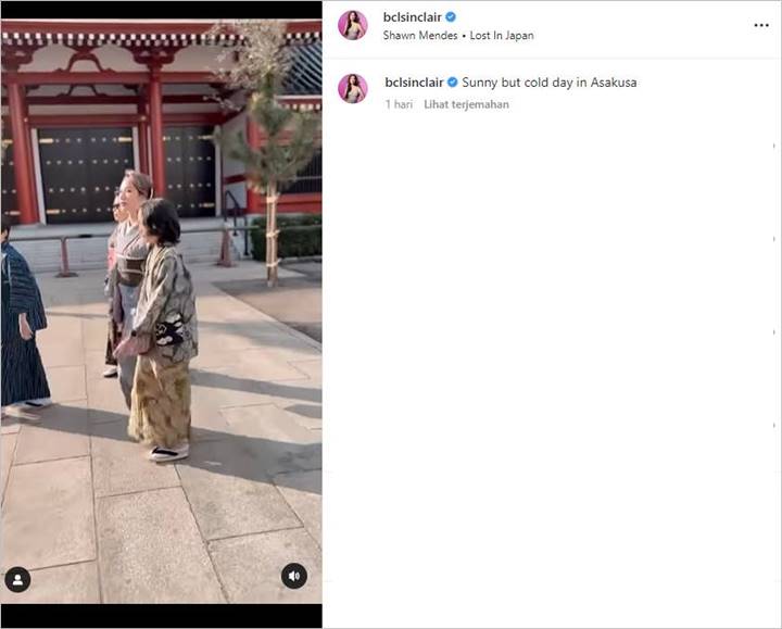 Bunga Citra Lestari Pamer Senyum Memesona Kala Pakai Kimono di Jepang