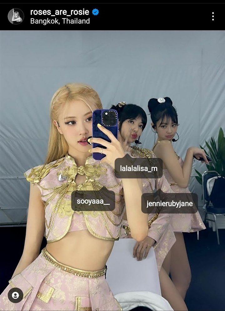 Rose BLACKPINK Dipercaya Selipkan Makna Penting Saat Tandai Akun Jisoo di Postingannya