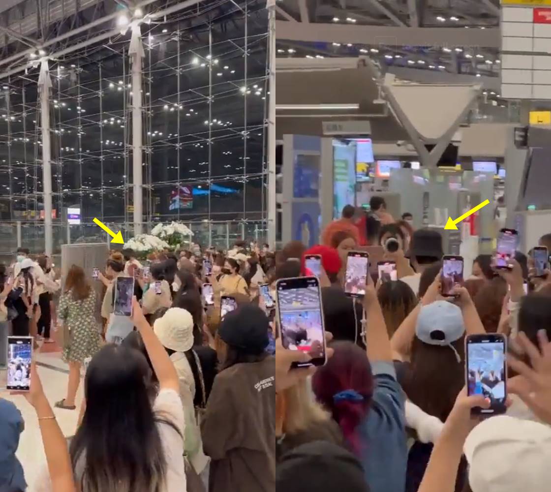 Jaemin NCT dikerubungi para penggemar di bandara