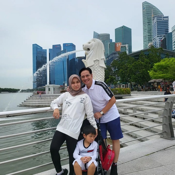 Pagi di Merlion Park Singapura