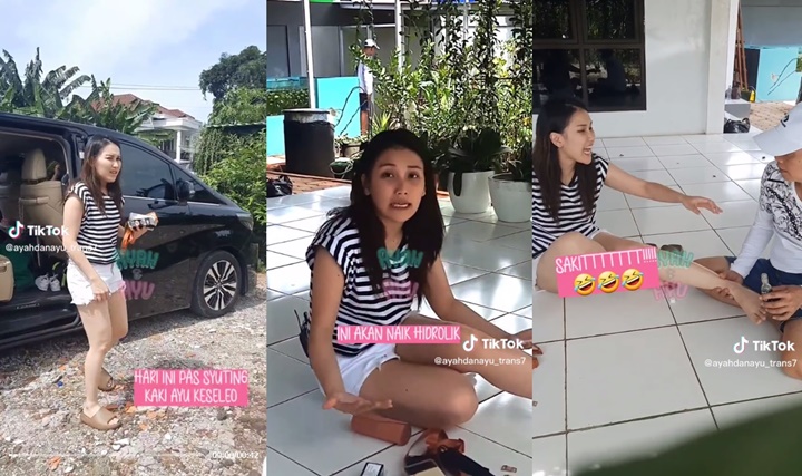 Jalan Pincang, Penyebab Ayu Ting Ting Jatuh di Atas Panggung Tak Terduga