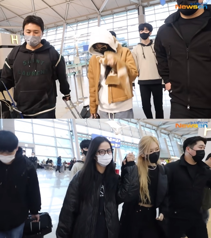 Jennie BLACKPINK Nunduk Diserbu Wartawan, Jisoo & Rose Ceria Gandengan di Bandara