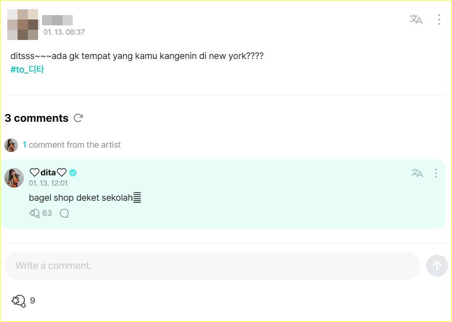 Dita Karang Secret Number menjawab komentar para penggemar