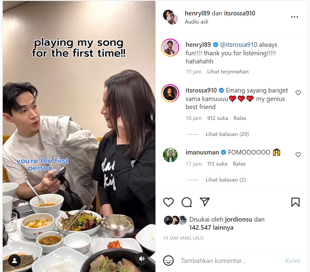 Rossa Girang Dispill Duluan Lagu Baru Henry Lau