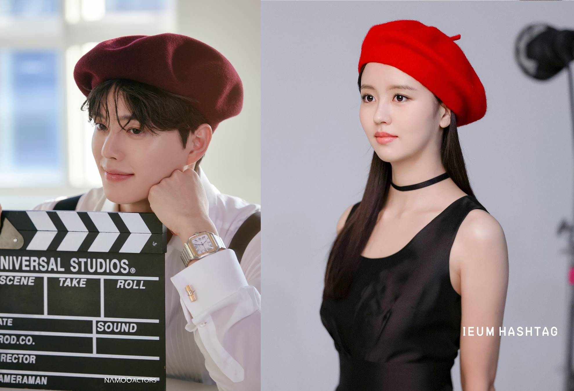 Potret Song Kang dan Kim So Hyun dengan baret merah