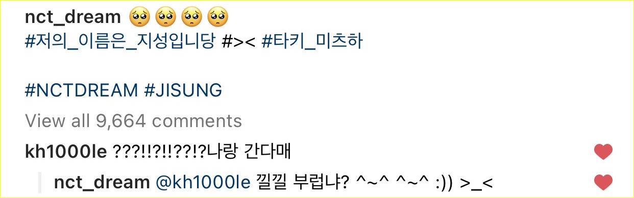 Jisung dan Chenle NCT berdebat di kolom komentar Instagram