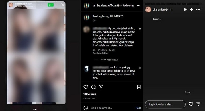 Dikta Diduga Alami Pelecehan Seksual, Postingan Close Friend Olla Ramlan Bocor - Topik Pagi