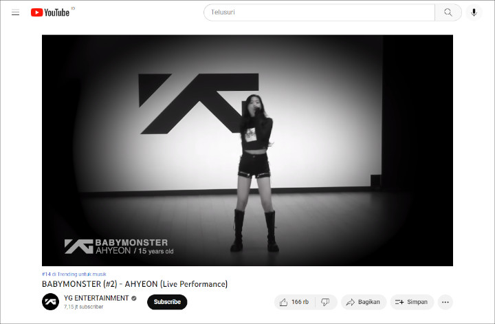 BABYMONSTER Perkenalkan Ahyeon Member Ke-2, Live Performance Langsung Trending