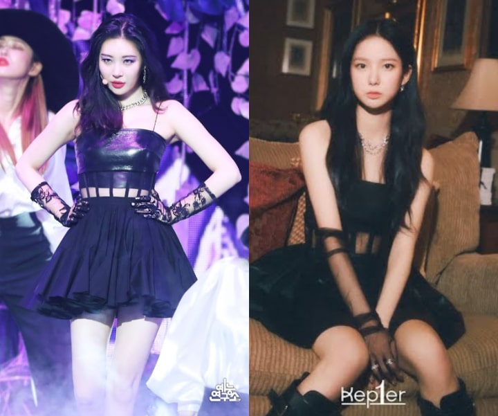 Sunmi eks Wonder Girls dan Choi Yujin Kep1er