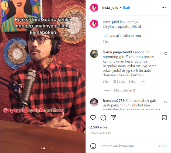 Gaya Parenting Tora Sudiro Dicibir, Eks Sahabat Larissa Chou Bantah Cepu ke Alvin Faiz - Topik Pagi