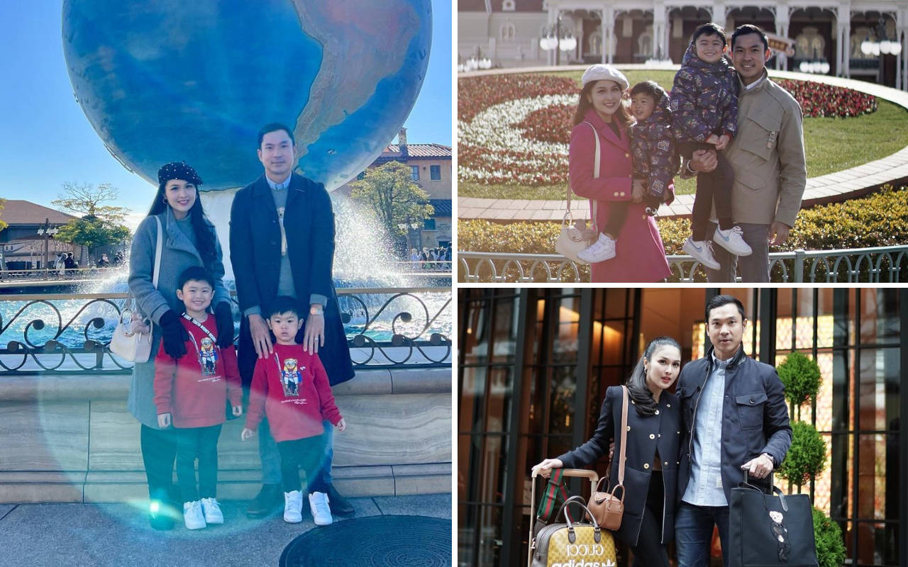 7 Potret Liburan Keluarga Sandra Dewi Ke Jepang, Kedua Anaknya Super Gemes Pakai Baju Couple