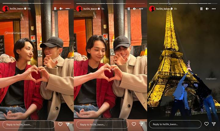 Hoshi SEVENTEEN Gercep Beraksi Ajak Jeonghan Pose Terlarang Setibanya di Paris