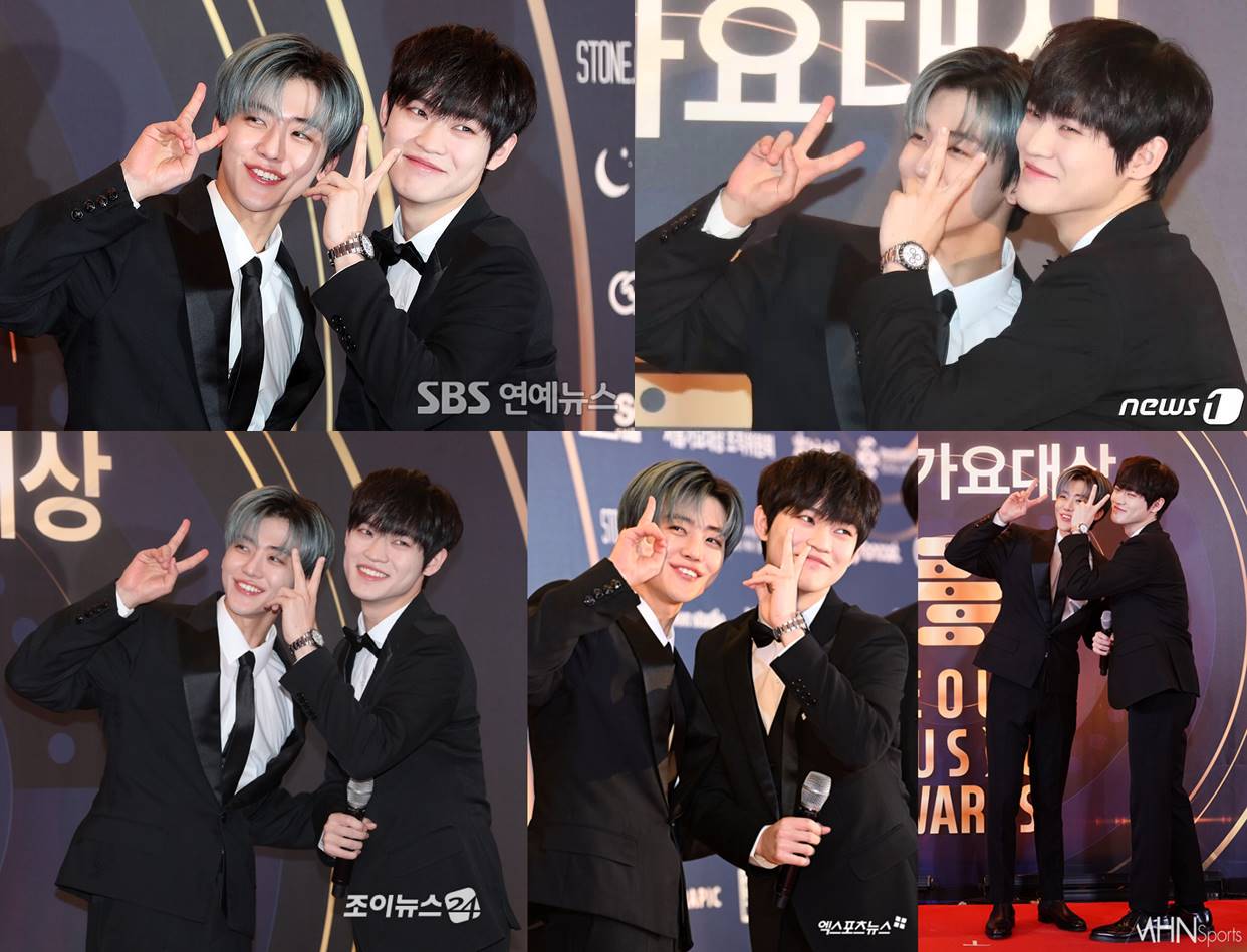 Jaemin dan Chenle NCT berpose bersama
