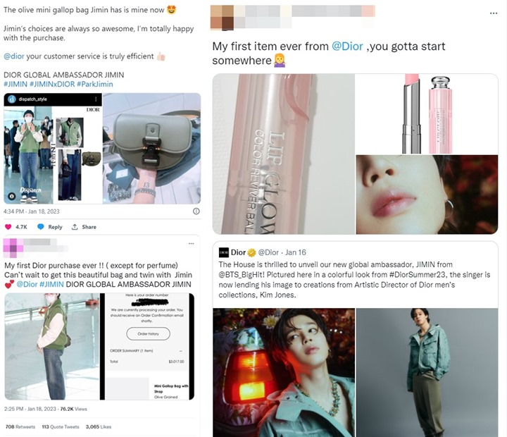 Jimin BTS Duta Global, Pengaruh Bagi Dior Mulai Terlihat