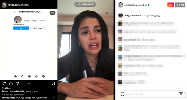 Instagram Nikita Mirzani Lenyap Diduga Kena Report Massal, Anak Ikut Dinyinyiri