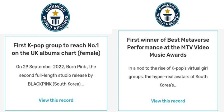 BLACKPINK Cetak 3 Rekor di Guinness World Records