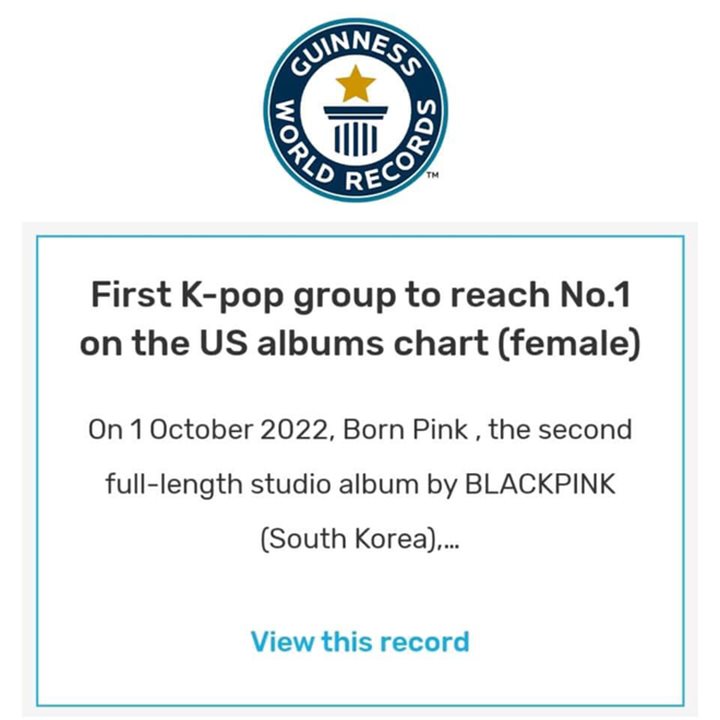 BLACKPINK Cetak 3 Rekor di Guiness World Records