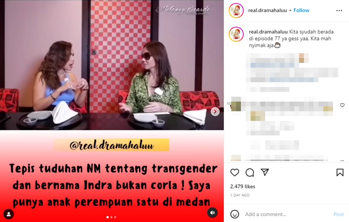 Disindir Waria, Bunda Corla Ternyata Punya Anak Perempuan di Medan